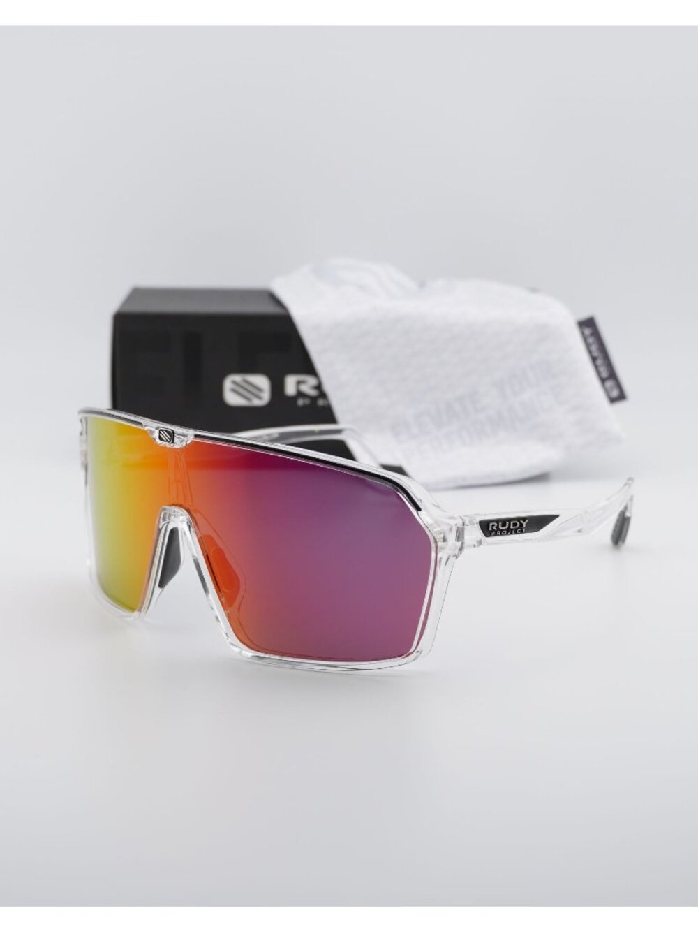 Rudy Project SP723896 0000 Shield Sunglasses - Crystal / Multilaser Red